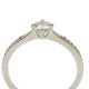14K White Gold Cubic Zirconia Solitaire Engagement Ring Round Cut