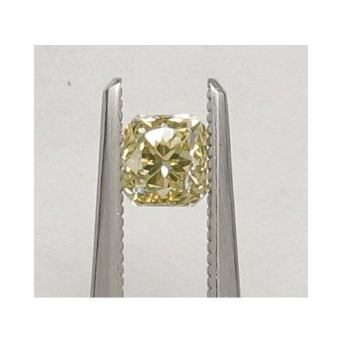0,75 ct brownish yellow gyémánt kő, párna csiszolású briliáns